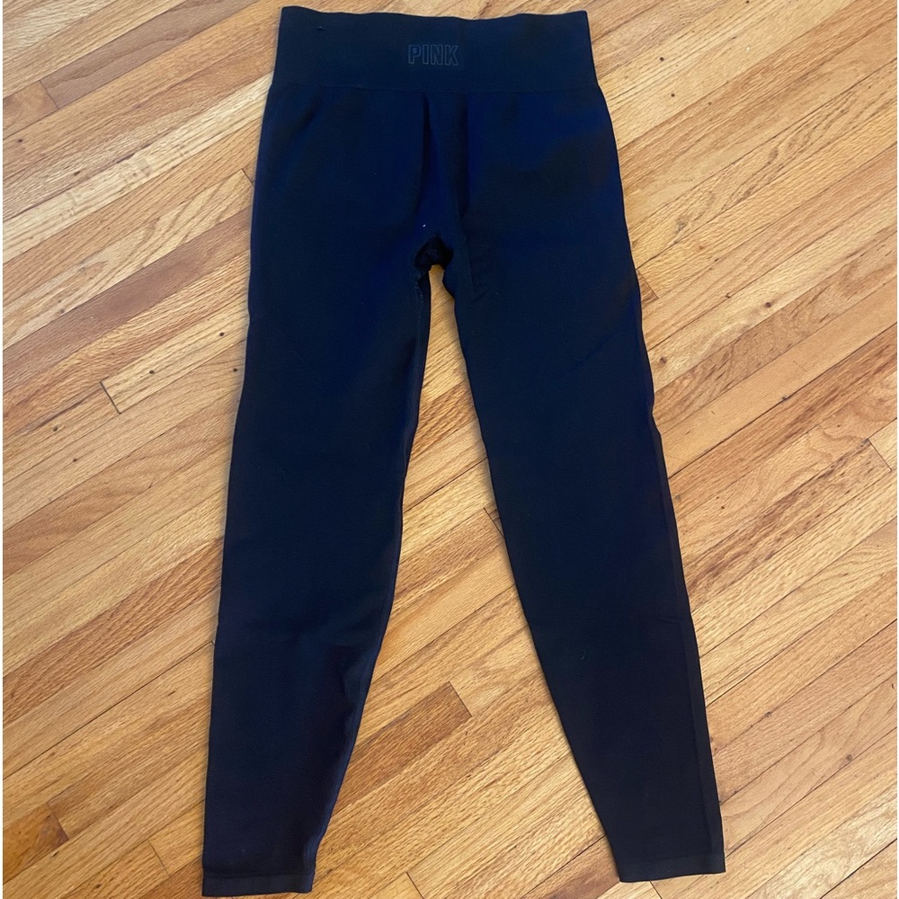 Victoria secret pink seamless black leggings size small